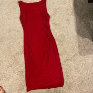 Red Lauren Ralph Lauren midi dress